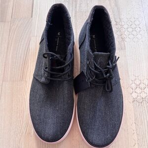 Andrew Marc Men’s Black Canvas Lifestylee Sneakers Shoes